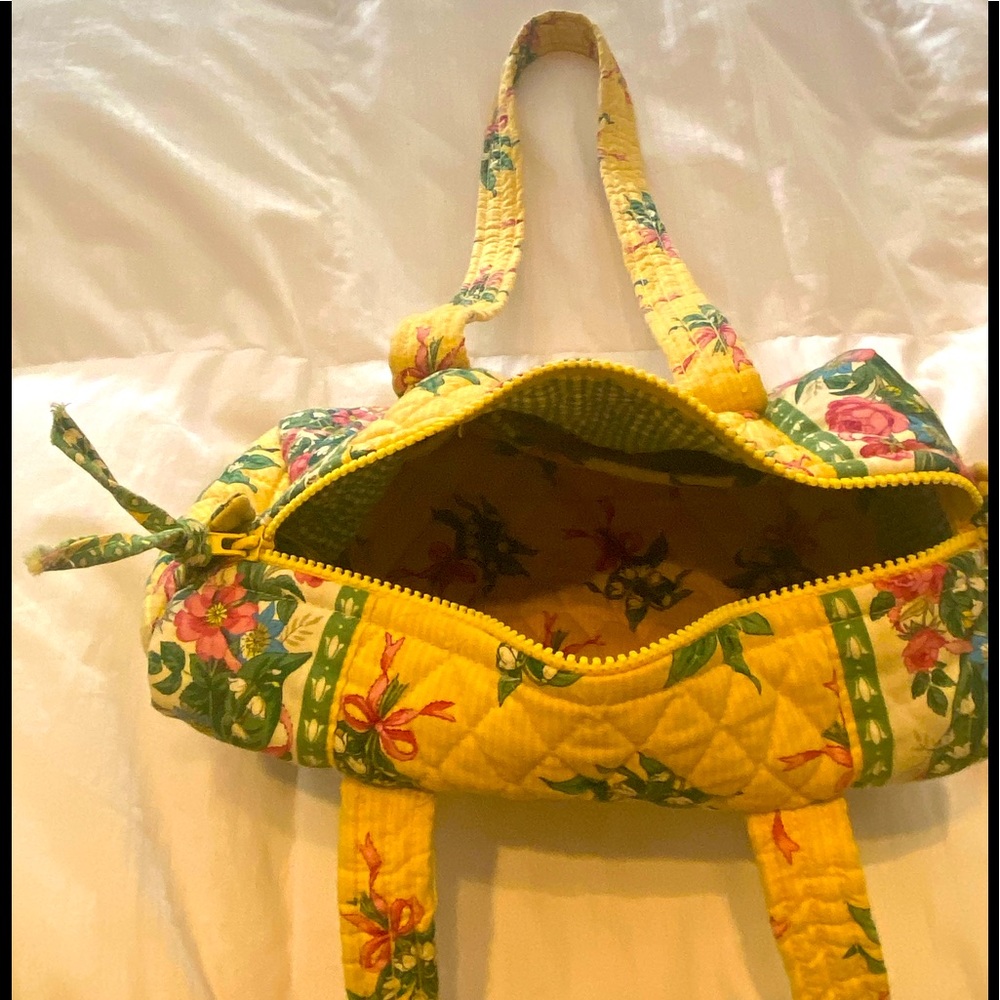 Vera Bradley Yellow Floral Quite Purse/Tote